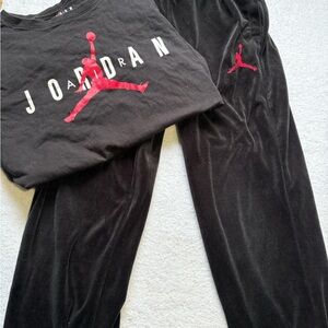Jordan Kids Pajama Set - Black with Red Logo